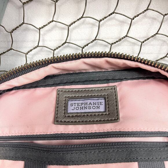 Stephanie Johnson Gray Velour Medium Cosmetic Makeup Bag - Picture 6 of 9